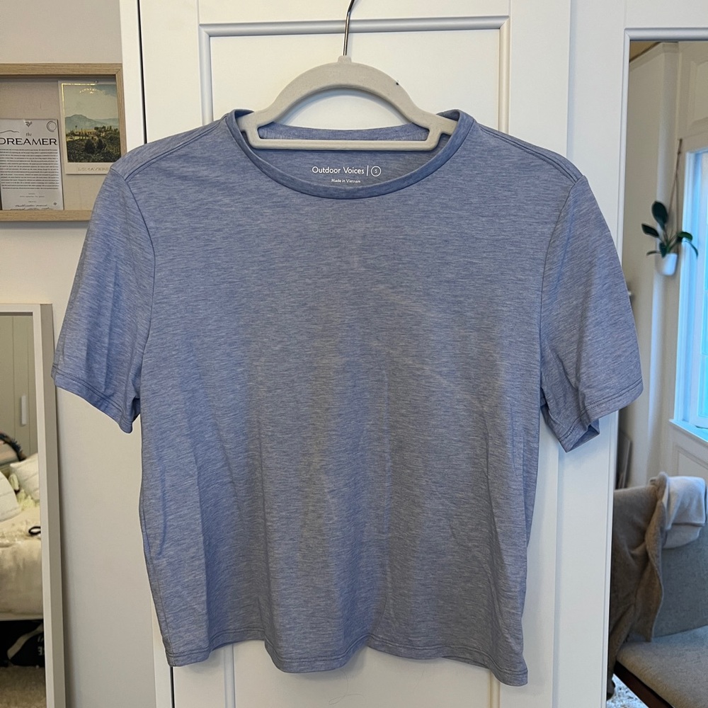 Outdoor Voices tee light blue very soft - great condition